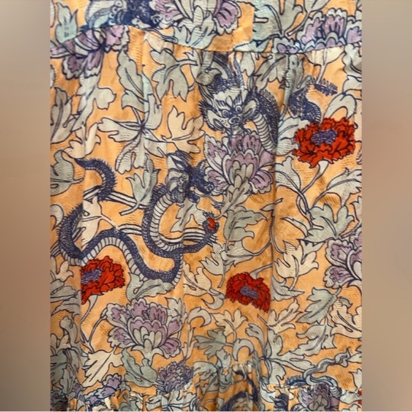 ROLLER RABBIT FLORAL & DRAGON PRINT JANNI DRESS, SIZE M. - Picture 6 of 13